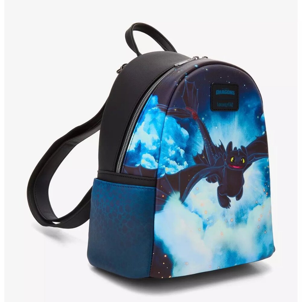 Loungefly How To Train Your Dragon Toothless Sky Mini Backpack NWT - Picture 2 of 4